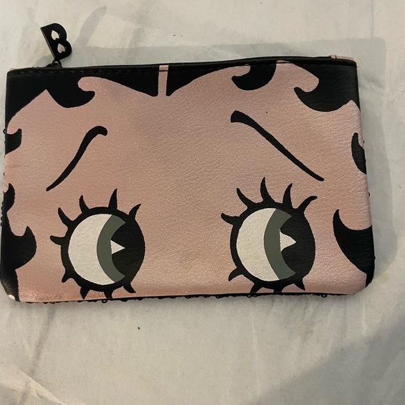 Betty Boop Pink and Black Pouch - Picture 1 of 2